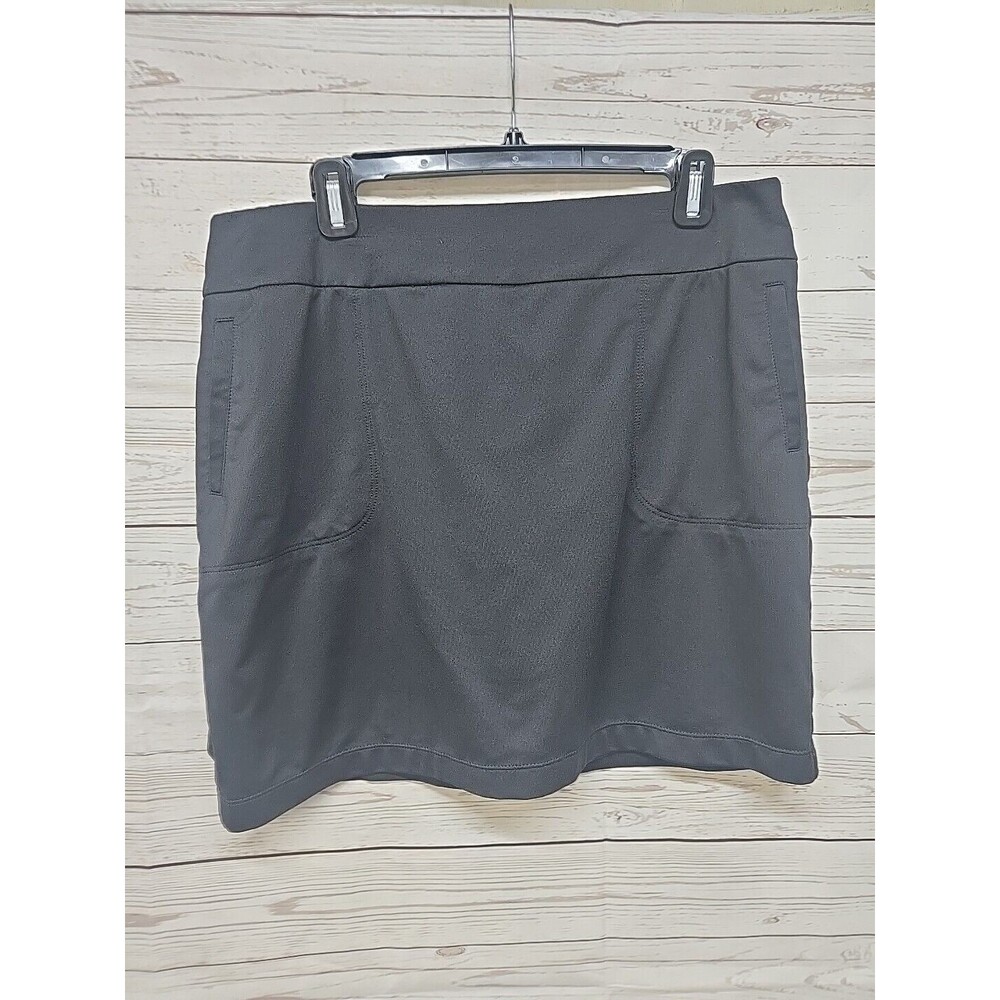 Chicos 1 Zenergy Golf Skort Skirt Women's  Med/8 Black Pockets Athleisure Active